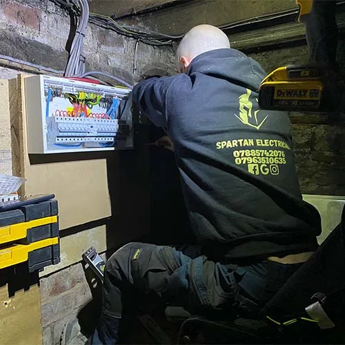 Spartan branded engineer attending a maintenance job