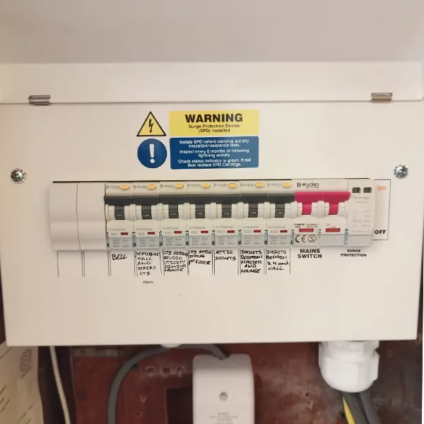 Rewire wiring run inside an Edinburgh property