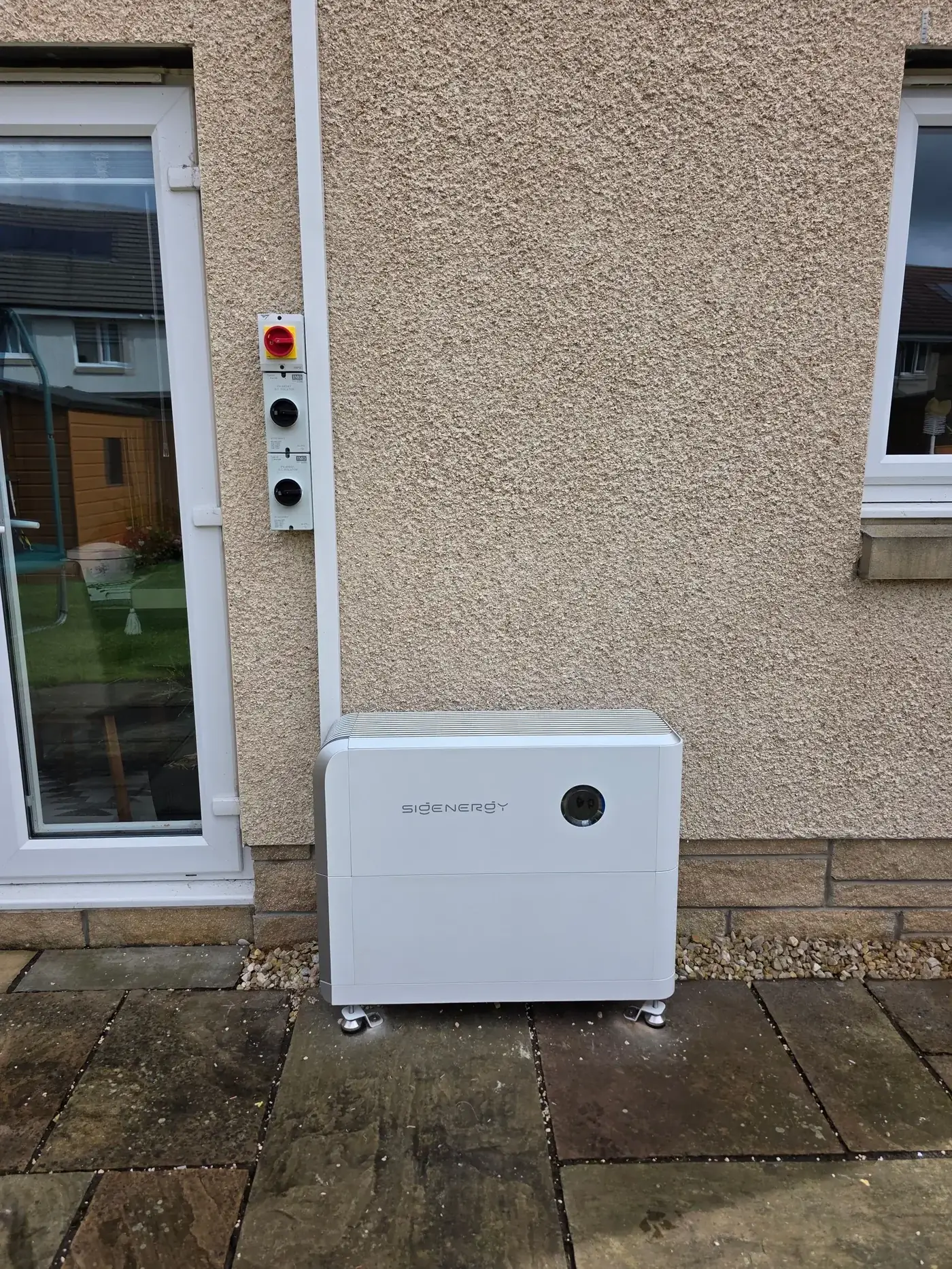 Sigenergy battery storage unit installed at a Scottish home by Spartan Electrical